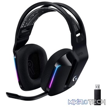 Logitech G733 Lightspeed Wireless RGB Gaming Headset  Black